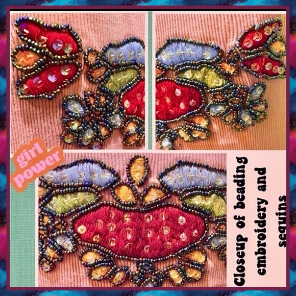 NWT JRS XS RIBBED COTTON TANK TOP EMBELLISHED/SEQUINS/BEADS/YARN - Picture 2 of 14